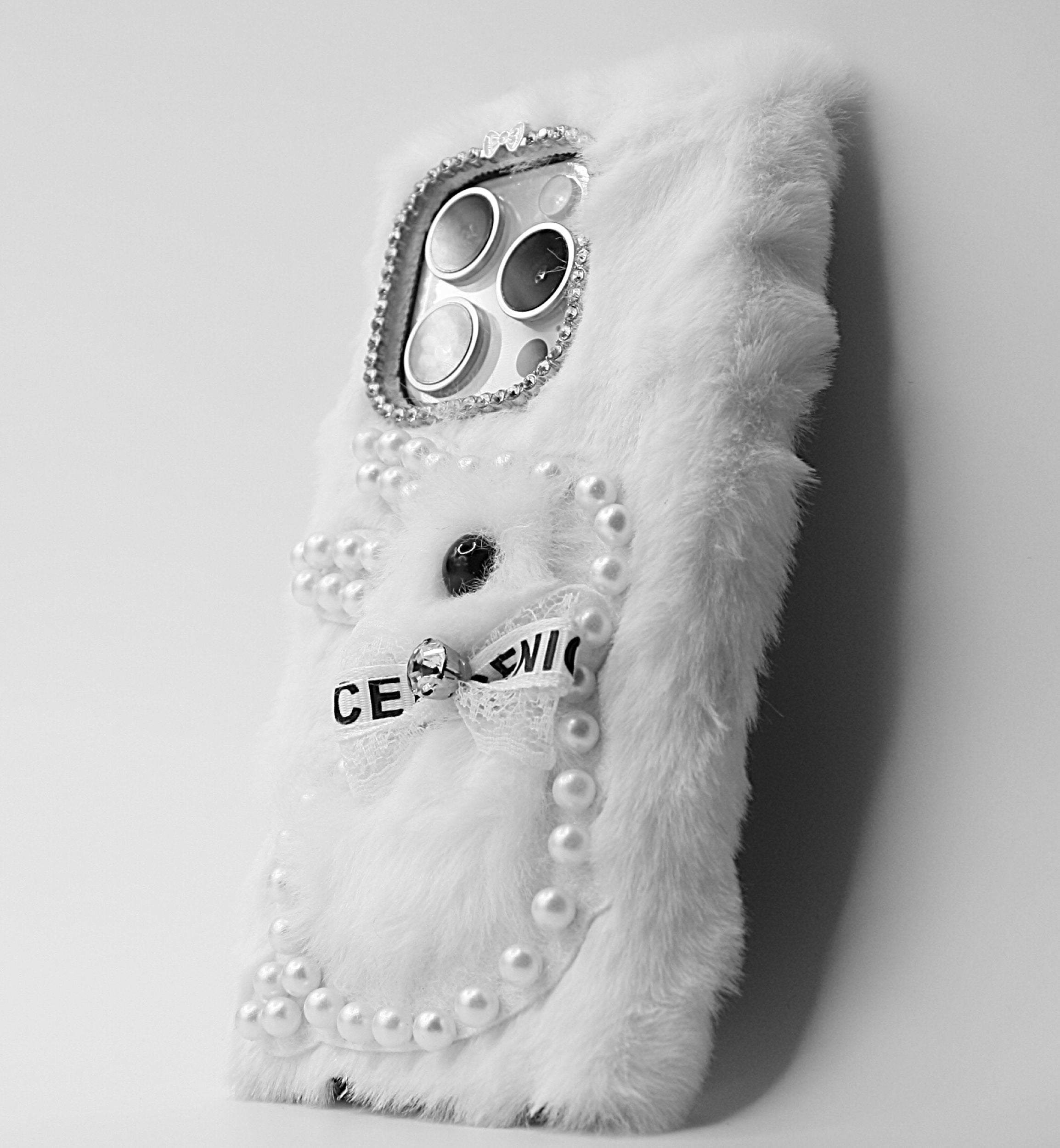 Fluffy Kanin 3D Cartoon TPU Cover - Hvid