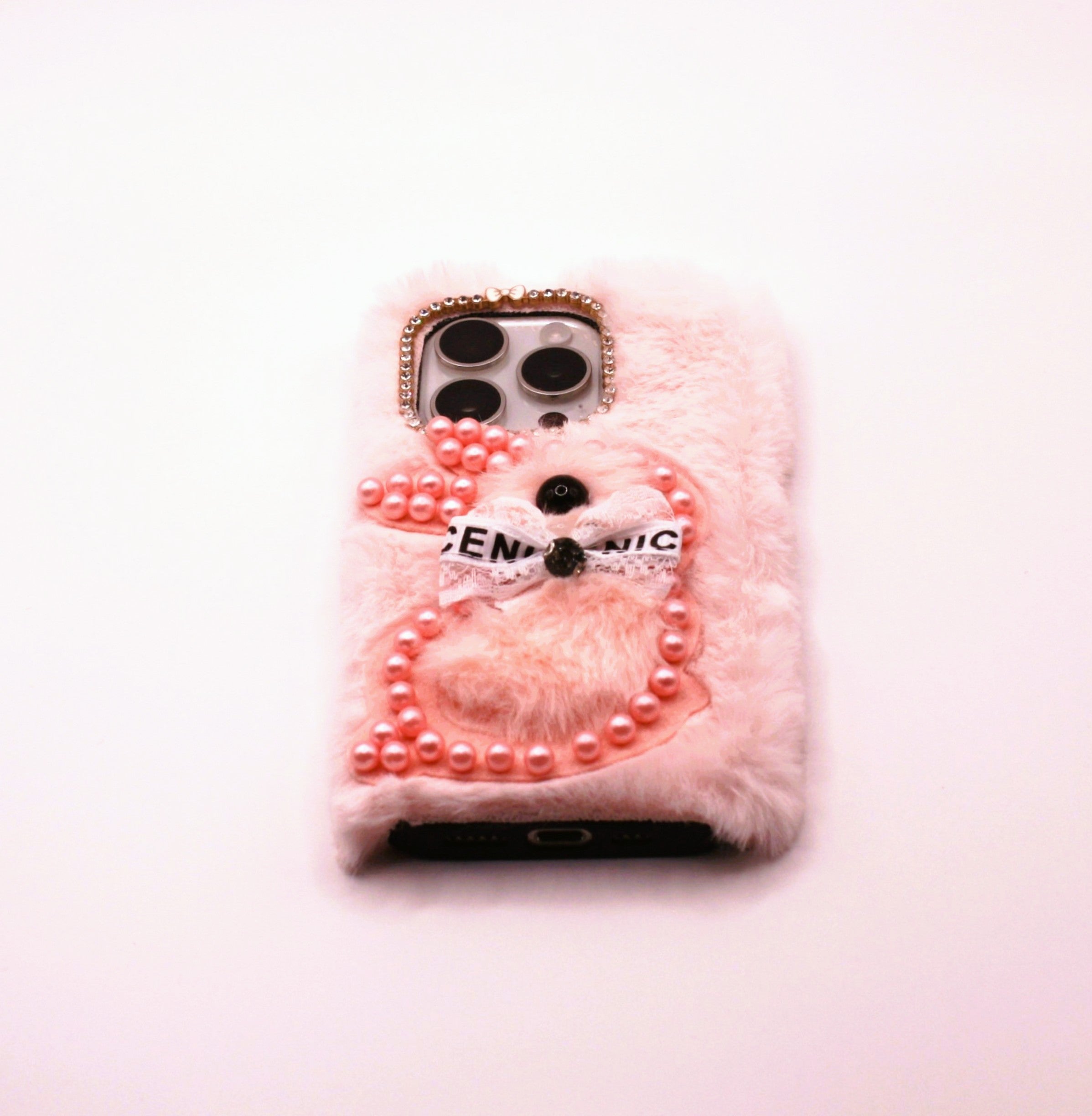 Fluffy Kanin 3D Cartoon TPU Cover - Pink