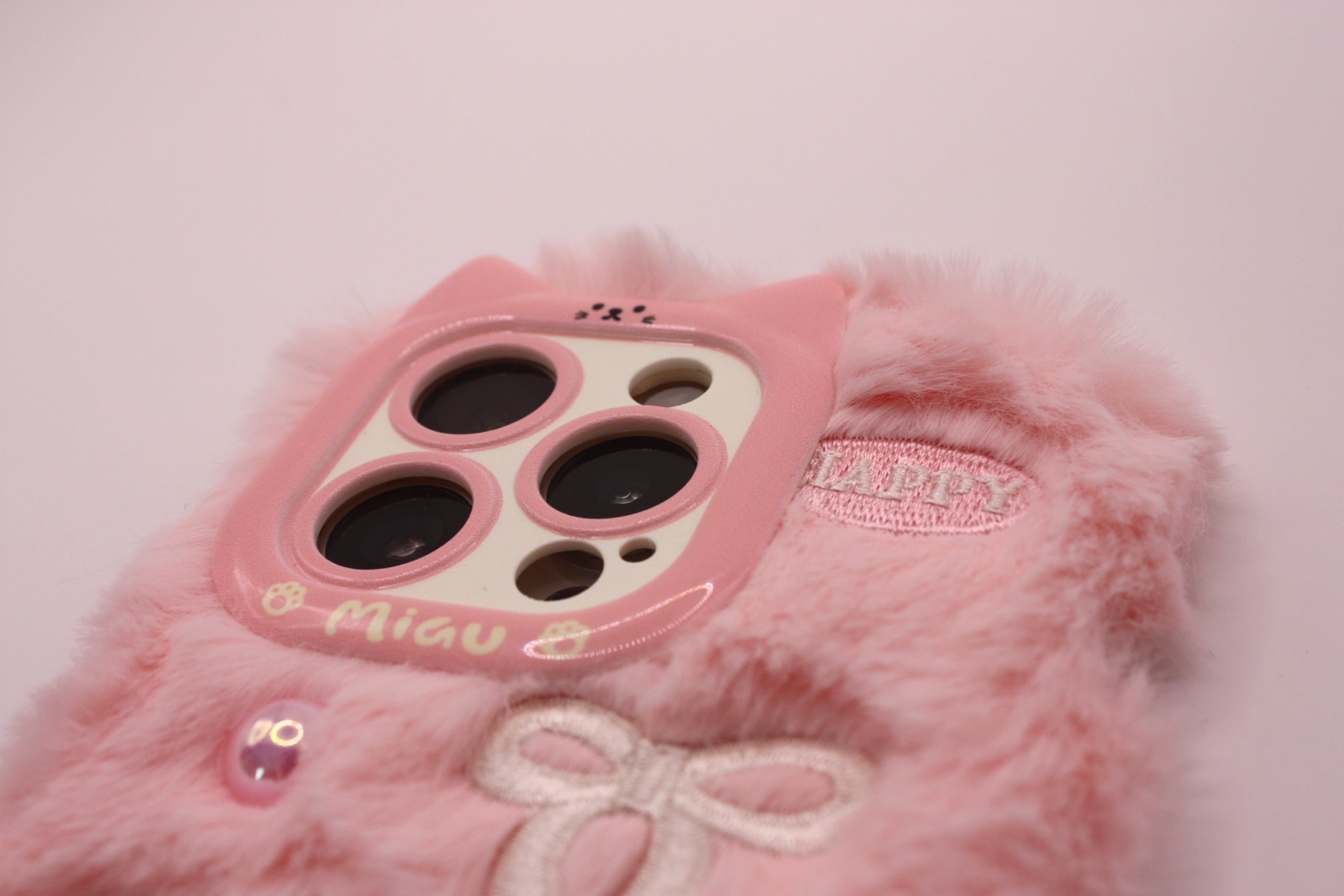 Fluffy Plush TPU Cover Med Sløjfer