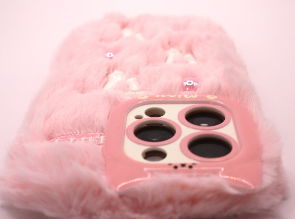 Fluffy Plush TPU Cover Med Sløjfer
