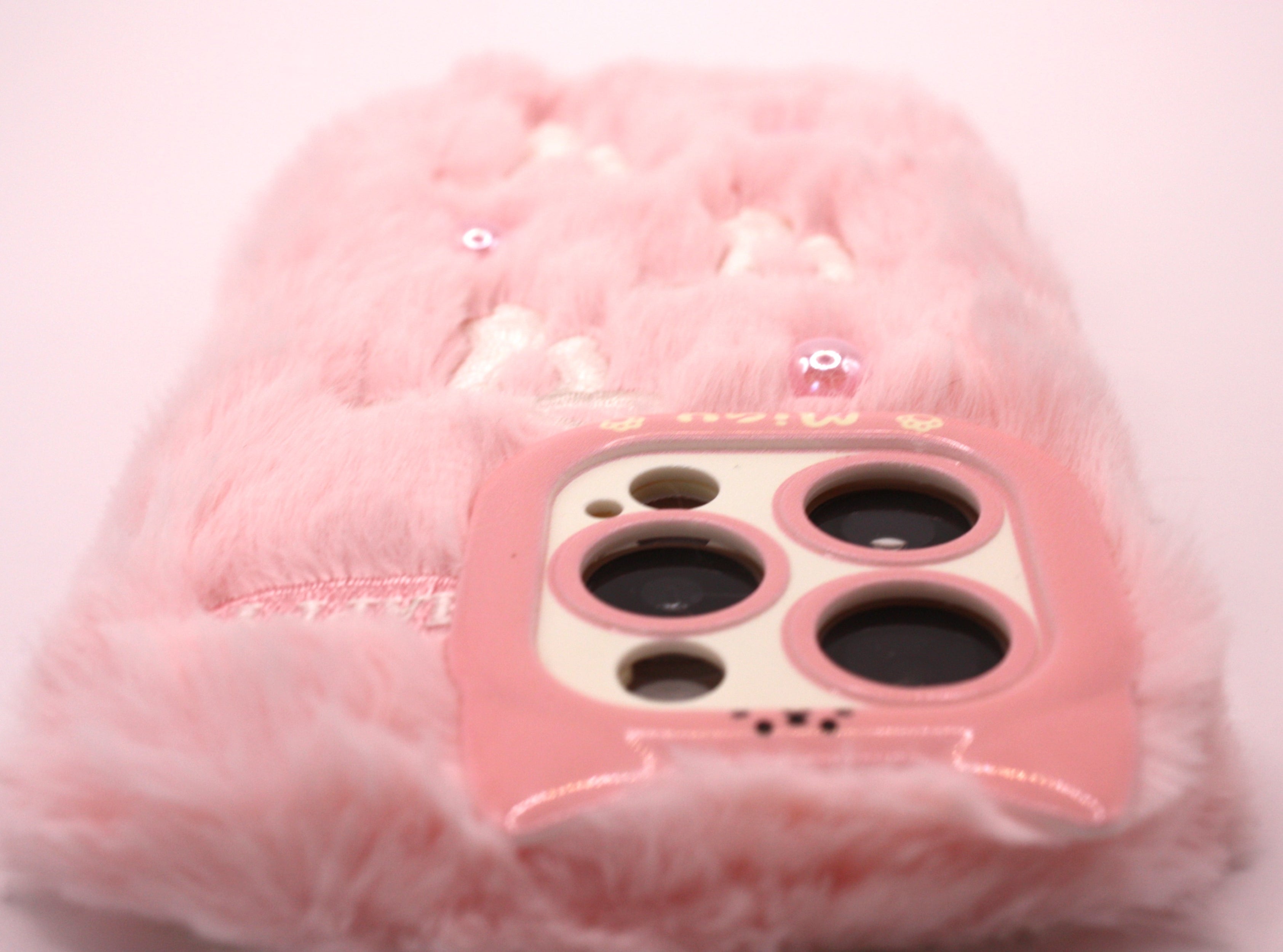 Fluffy Plush TPU Cover Med Sløjfer