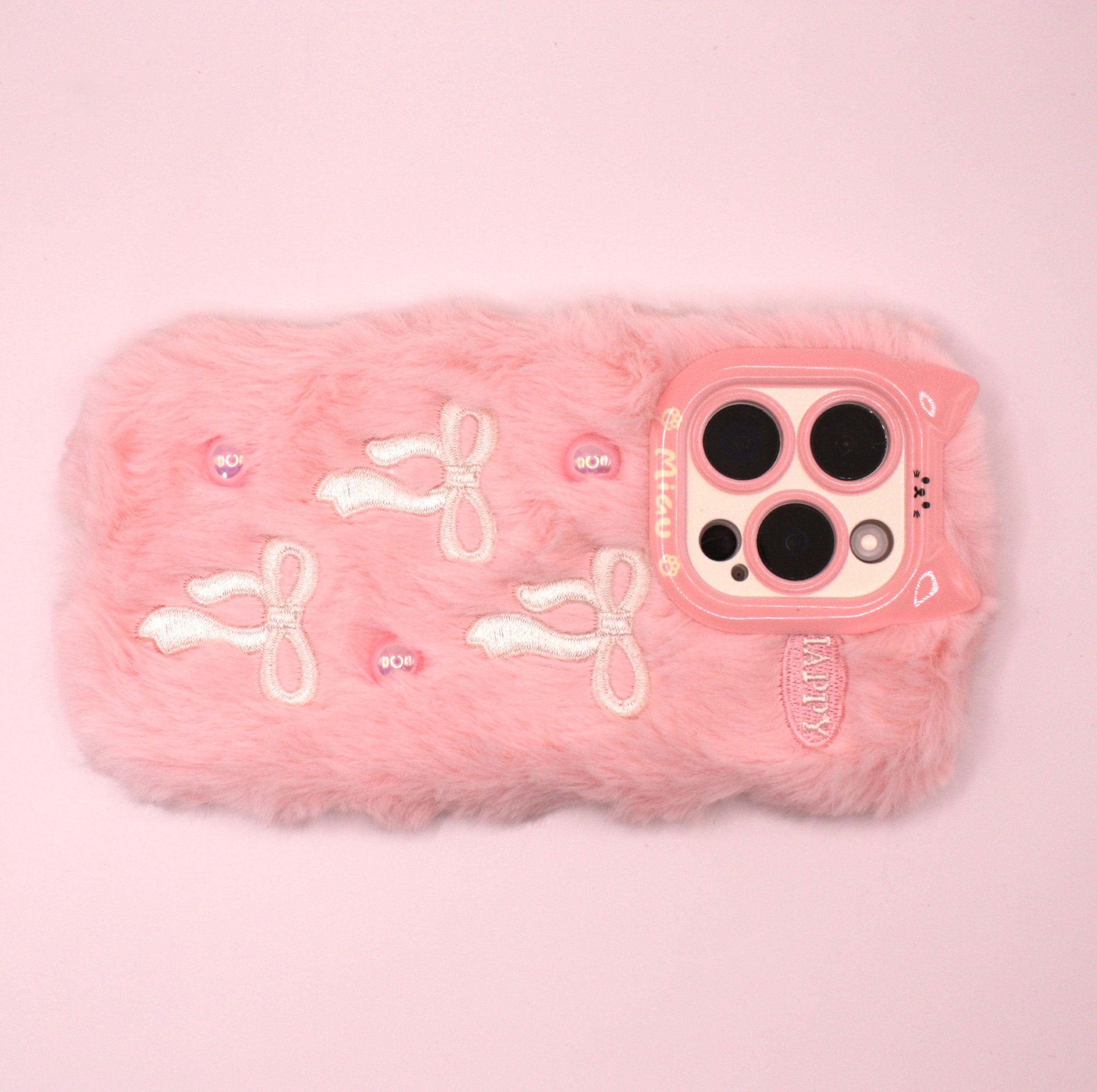Fluffy Plush TPU Cover Med Sløjfer